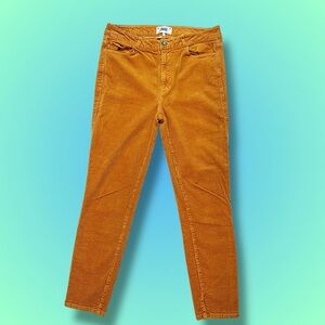 PAIGE (Anthropologie) Hoxton Ankle Corduroy Pants in Marigold